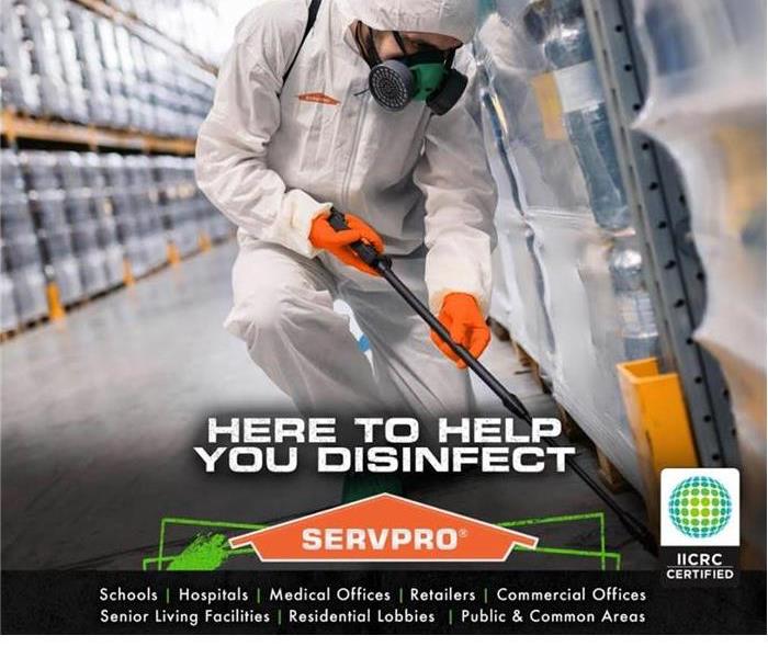 SERVPRO disinfecting.